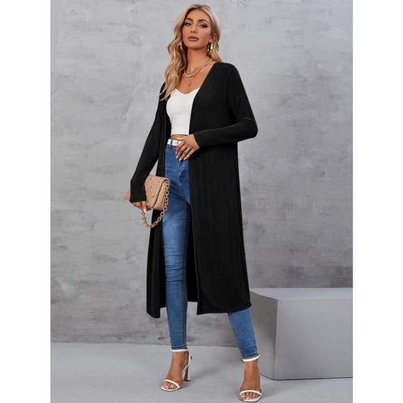 Open Front Longline soft cardigan sweater - Picture 1 of 5